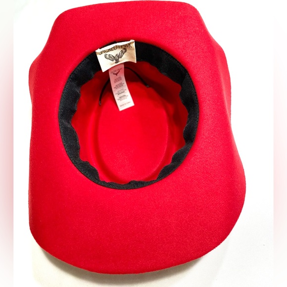 Wide brim hat in Red by Sacred Hawk - Picture 8 of 10